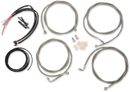 LA CHOPPERS Complete Stainless Braided Handlebar Cable/Brake Line Kit - 18"-20" Handlebars - '17-'20 Touring LA-8054KT2-19
