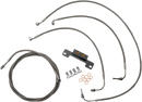 LA CHOPPERS Standard Stainless Braided Handlebar Cable/Brake Line Kit - Mini Ape Hangers - '17-'19 Touring LA-8055KT-08