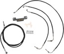 LA CHOPPERS Standard Black Vinyl Handlebar Cable/Brake Line Kit - 12"-14" Ape Hangers - '17-'19 Touring LA-8055KT-13B