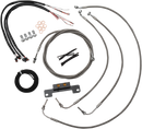 LA CHOPPERS Complete Stainless Braided Handlebar Cable/Brake Line Kit - Mini Handlebars - '17-'20 Touring LA-8055KT2-08