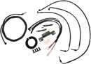LA CHOPPERS Complete Midnight Braided Cable Kit - 18"-20" Handlebars - '17-'20 Touring LA-8055KT2-19M