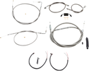 LA CHOPPERS Complete Stainless Braided Handlebar Cable/Brake Line Kit - 18"-20" Handlebars - '12-'17 FXDF LA-8231KT2-19