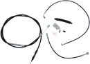 LA CHOPPERS Complete Black Vinyl Braided Handlebar Cable/Brake Line Kit - 12"-14" Handlebars - '18-'22 Softail LA-8152KT-13B