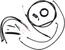 LA CHOPPERS Complete Midnight Braided Cable Kit - 18"-20" Handlebars - ABS - '18-'22 Softail LA-8152KT2-19M