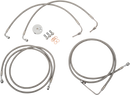 LA CHOPPERS Brake Lines - 15" - 17" Ape Hanger Handlebars - Stainless Steel LA-8051B16