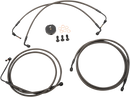 LA CHOPPERS Brake Lines - 18" - 20" Ape Hanger Handlebars - Midnight LA-8050B19M