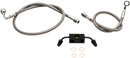LA CHOPPERS Brake Lines - 12" - 14" Ape Hanger Handlebars - Stainless Steel LA-8321B13