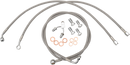 LA CHOPPERS Brake Lines - 12" - 14" Ape Hanger Handlebars - Stainless Steel LA-8122B13