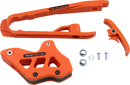 T.M. Designworks Chain Guide and Slider Kit for KTM and Gas Gas - Orange (Part DCK-KT4-OR)