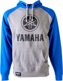 FACTORY EFFEX Yamaha Pullover Hoodie - Gray/Royal Blue - Large 24-88204