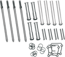 S&S CYCLE Adjustable Pushrod Kit - Chrome Covers - Twin Cam '99-'17 93-5095