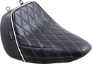 LE PERA Bare Bones Solo Seat - Diamond Stitch w/ White Stitching/Piping - Black - FLFB '18-'23 LYO-007DMWTP