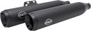 S&S CYCLE Grand National Slip-On Mufflers - Black 550-0754B