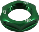 Works Connection Kawasaki 24-338 Green Steering Stem Nut with CNC Machining and Safety Wire Holes