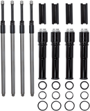S&S CYCLE Quickee Pushrod Kit with Gloss Black Covers - M8 930-0137