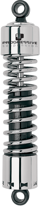 Progressive Suspension 412 Series Shock for Harley-Davidson - 14.25 inches, Chrome, Part