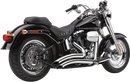 COBRA Speedster Swept Short Exhaust for Harley Softail '12-'17 - Chrome (Part 6225)