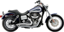COBRA Speedster Swept Short Exhaust System for Harley-Davidson Dyna 2012-2017 with Chrome Finish - Part 6229