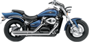 COBRA Streetrod Slashdown Exhaust 3917 – Performance Motorcycle Exhaust with 2.5-inch Heat Shields and Chrome Tips