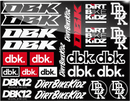 DBK AC-RACEPACK-DECAL Race Pack Sticker Sheet, 8.5 x 11 Inches