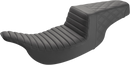 SADDLEMEN Step-Up Seat - Front Tuck-n-Roll/Rear Lattice Stitch - Black 897-07-176