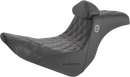 SADDLEMEN Pro Series SDC Performance Seat - w/ Backrest - Lattice Stitch/Lumbar Gripper - FL/FX '18-'24 SC81829DBRT
