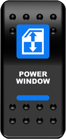 MOOSE OFFROAD Rocker Switch - Power Window - Blue WIN-PWR