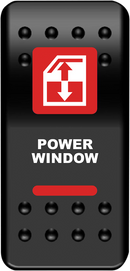MOOSE OFFROAD Rocker Switch - Power Window - Red WIN-PWR-R