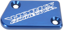 Works Connection Anodized Billet Aluminum Front Brake Reservoir Cover - Blue (Part