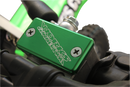 WORKS CONNECTION Anodized Billet Aluminum Front Brake Reservoir Cover - Green (Part No. 21-128)