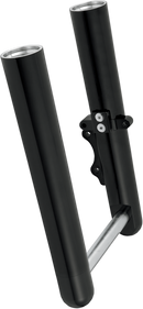 ARLEN NESS Fork Legs - Black Anodized - Hot Legs - Custom Single Disc - Smooth - '00-'06 FLST 06-555