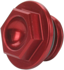 Works Connection Aluminum Oil Filler Plug - Red for Honda, Kawasaki, Yamaha 24-070