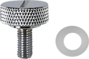 DRAG SPECIALTIES Seat Knob - Slotted - Chrome - 1/4"-28 370295