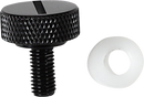 DRAG SPECIALTIES Seat Knob - Slotted - Black - 1/4"-28 370296
