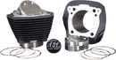 S&S CYCLE Cylinder & Piston Kit - 131" Stroker - Wrinkle Black w/o Highlighted Fins - M8 910-0763