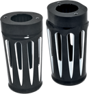 ARLEN NESS Fork Boot Covers - Black Anodized - Deep Cut - FLHTD 20-014