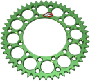 RENTHAL Rear Sprocket - Aluminum - 49 Tooth - Green - Kawasaki 191U-420-49GEGN