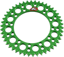 RENTHAL Rear Sprocket - Aluminum - 46 Tooth - Green - Kawasaki/Suzuki 408U-420-46GEGN