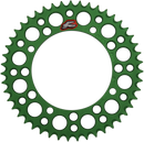 RENTHAL Rear Sprocket - Aluminum - 47 Tooth - Green - Kawasaki/Suzuki 408U-420-47GEGN