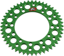RENTHAL Rear Sprocket - Aluminum - 48 Tooth - Green - Kawasaki/Suzuki 408U-420-48GEGN