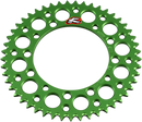 RENTHAL Rear Sprocket - Aluminum - 49 Tooth - Green - Kawasaki/Suzuki 408U-420-49GEGN
