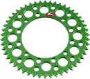 RENTHAL Rear Sprocket - Aluminum - 50 Tooth - Green - Kawasaki/Suzuki 408U-420-50GEGN