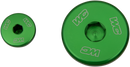 WORKS CONNECTION Kawasaki 24-623 Green Engine Plugs – Precision Machined Aluminum Replacement Set
