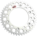 RENTHAL Rear Sprocket - Aluminum - 45 Tooth - Silver - Honda 154U-520-45GRSI