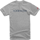 ALPINESTARS Wordmark T-Shirt - Heather Gray/Navy/Red - 2XL 10367201517132X