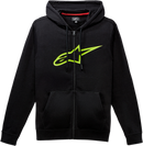 ALPINESTARS Ageless II Zip Hoodie - Black/Green - Medium 1038530521060M