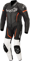ALPINESTARS Youth GP Plus 1-Piece Leather Suit - Black/White/Red Fluorescent - US 26 / EU 140 31405181231140