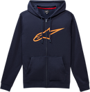 ALPINESTARS Ageless II Zip Hoodie - Navy/Orange - 2XL 10385305270322X