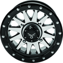 QuadBoss Wagon 14x7 4+3 4/156 Black Machined Wheel - Lightweight Aluminum Performance Rim