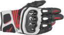 ALPINESTARS SPX AC V2 Gloves - Black/White/Fluo Red - Medium 3567319-1231-M